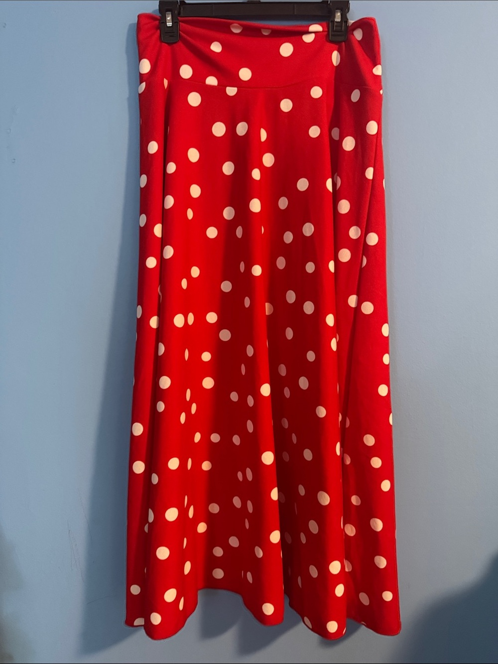 Polka Dot Red Maxi Skirt